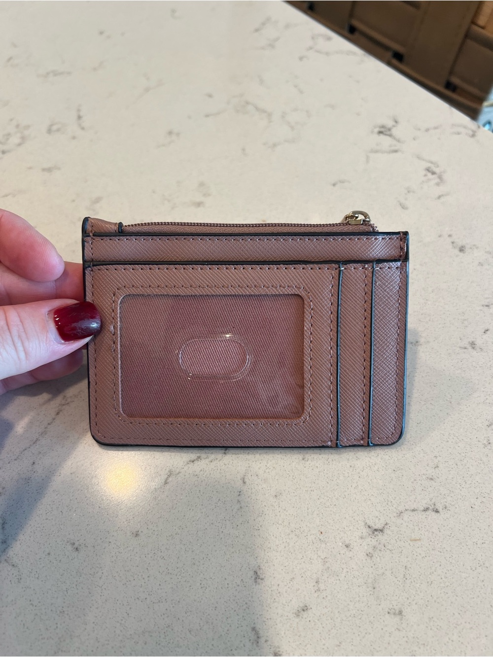 A New Day Slim Card Holder with ID Window - Dusty Rose